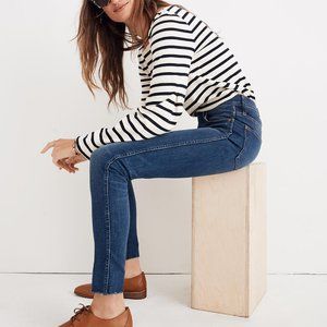 Madewell 9" mid-rise skinny jeans with raw-hem